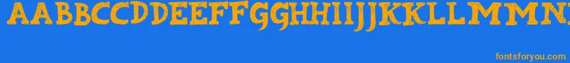 Kabupaten Font – Orange Fonts on Blue Background