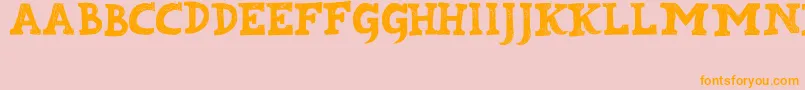 Kabupaten Font – Orange Fonts on Pink Background