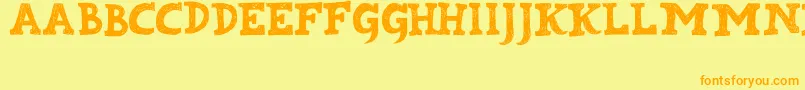 Kabupaten Font – Orange Fonts on Yellow Background