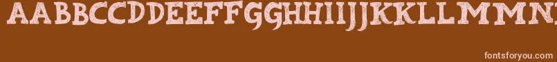 Kabupaten Font – Pink Fonts on Brown Background