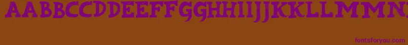 Kabupaten Font – Purple Fonts on Brown Background