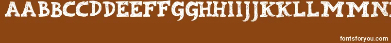 Kabupaten Font – White Fonts on Brown Background