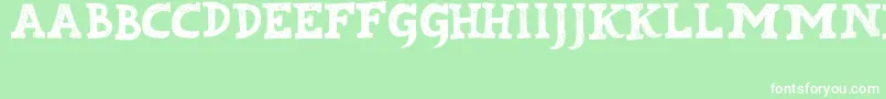 Kabupaten Font – White Fonts on Green Background
