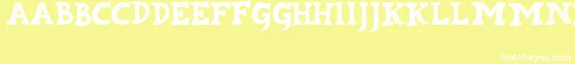 Kabupaten Font – White Fonts on Yellow Background