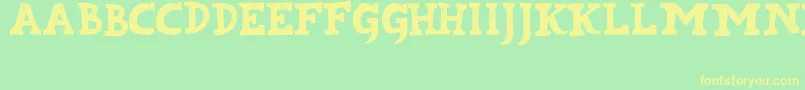 Kabupaten Font – Yellow Fonts on Green Background