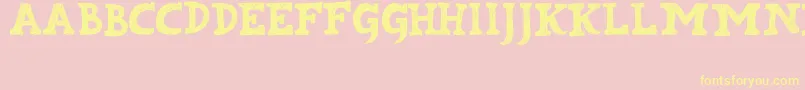 Kabupaten Font – Yellow Fonts on Pink Background