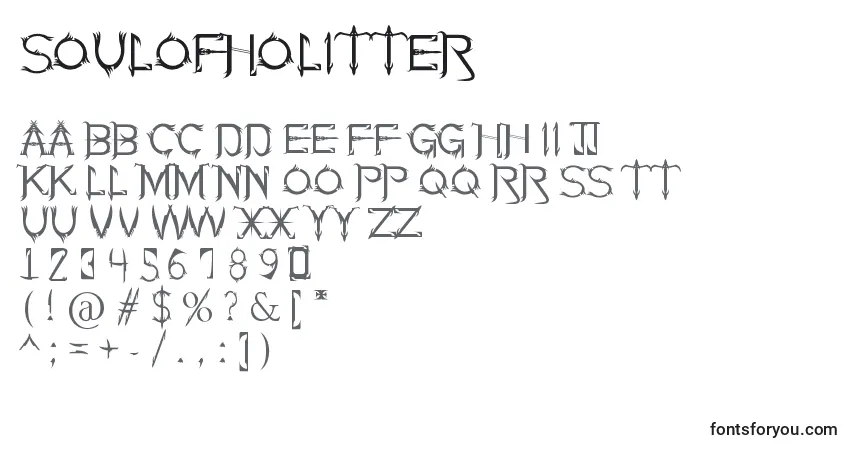 Schriftart SoulOfHolitter – Alphabet, Zahlen, spezielle Symbole