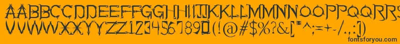 SoulOfHolitter Font – Black Fonts on Orange Background