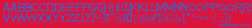 SoulOfHolitter Font – Blue Fonts on Red Background