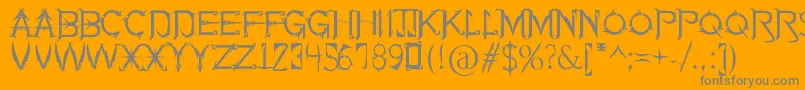 フォントSoulOfHolitter – オレンジの背景に灰色の文字