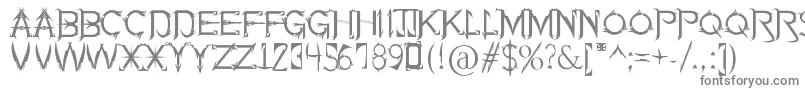 フォントSoulOfHolitter – 白い背景に灰色の文字