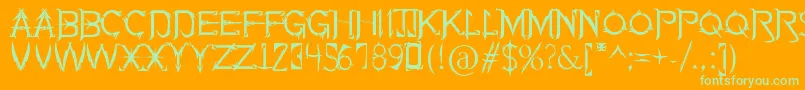 SoulOfHolitter Font – Green Fonts on Orange Background