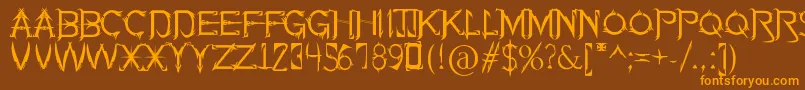 SoulOfHolitter Font – Orange Fonts on Brown Background