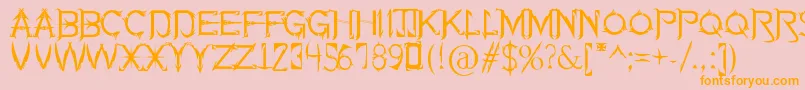 SoulOfHolitter Font – Orange Fonts on Pink Background