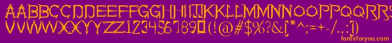 SoulOfHolitter Font – Orange Fonts on Purple Background