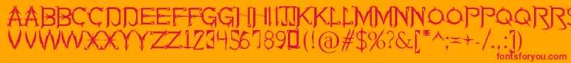 SoulOfHolitter Font – Red Fonts on Orange Background