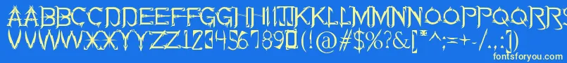 SoulOfHolitter Font – Yellow Fonts on Blue Background