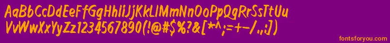 RightToRemainSilent Font – Orange Fonts on Purple Background