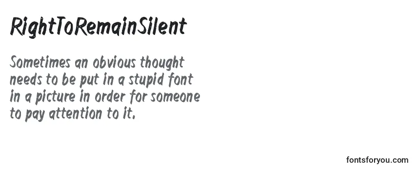 RightToRemainSilent Font