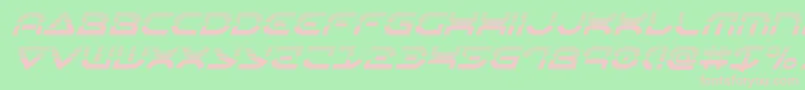 Oberondeuxhalfital Font – Pink Fonts on Green Background