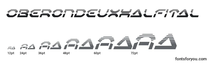 Oberondeuxhalfital Font Sizes