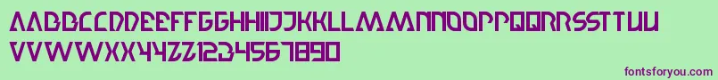 StepForward Font – Purple Fonts on Green Background