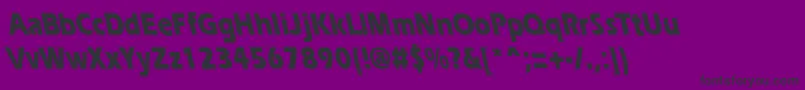 Шрифт ErgoeextraboldcondbsRegular – чёрные шрифты на фиолетовом фоне