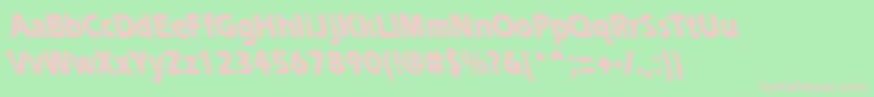 ErgoeextraboldcondbsRegular-Schriftart – Rosa Schriften auf grünem Hintergrund