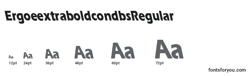 Размеры шрифта ErgoeextraboldcondbsRegular