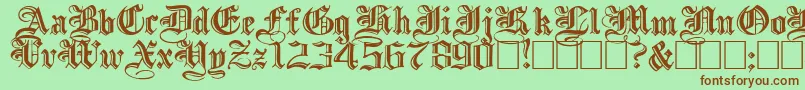 IncisedBlackWide Font – Brown Fonts on Green Background