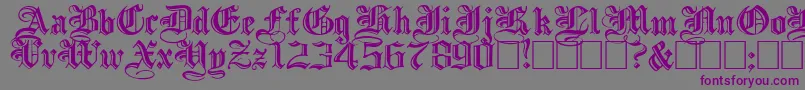 IncisedBlackWide Font – Purple Fonts on Gray Background