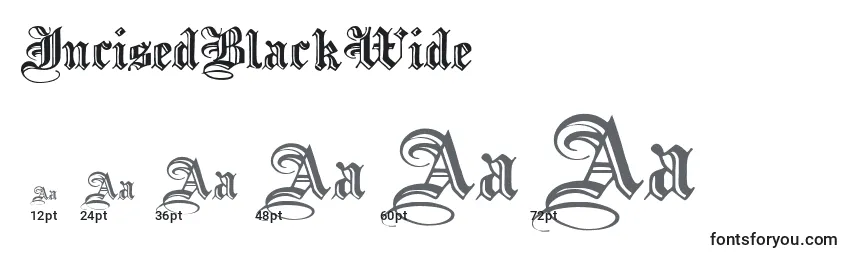 IncisedBlackWide Font Sizes