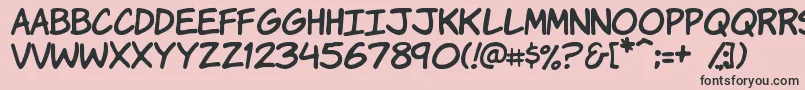 Komikah Font – Black Fonts on Pink Background