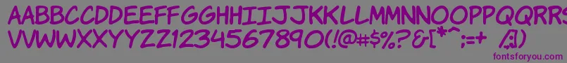 Komikah Font – Purple Fonts on Gray Background