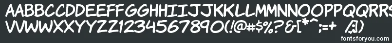 Komikah Font – White Fonts on Black Background