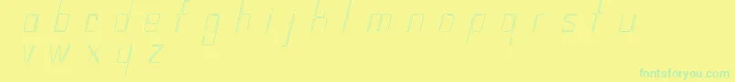Czcionka Wireplay – zielone czcionki na żółtym tle