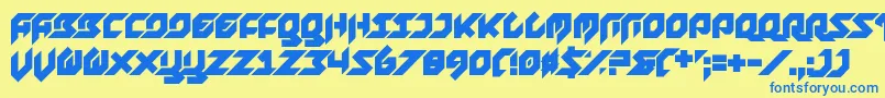 More about Foreplayer Font Foreplayer Font – Blue Fonts on Yellow Background