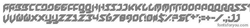 フォントForeplayer – 白い背景に灰色の文字