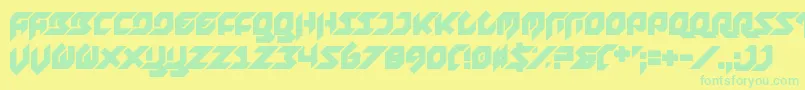Police Foreplayer – polices vertes sur fond jaune