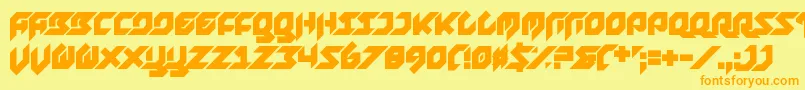 Saiba mais sobre a fonte Foreplayer Fonte Foreplayer – fontes laranjas em um fundo amarelo