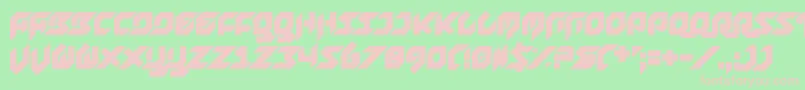 Foreplayer Font – Pink Fonts on Green Background