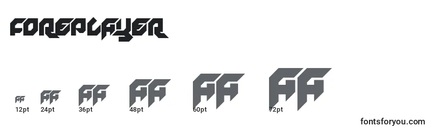 Foreplayer Font Sizes