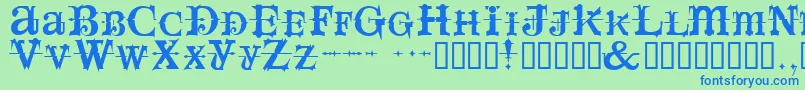 Spaceivey Font – Blue Fonts on Green Background