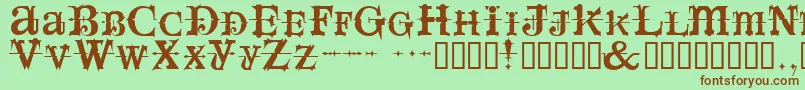 Spaceivey Font – Brown Fonts on Green Background