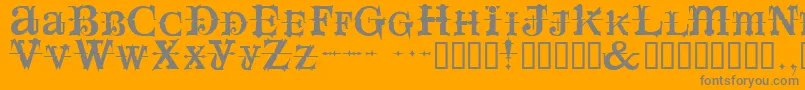 Spaceivey Font – Gray Fonts on Orange Background