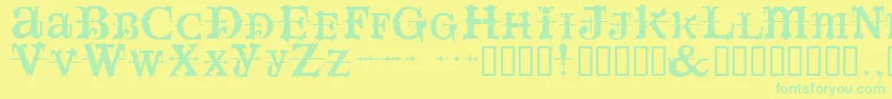 Spaceivey Font – Green Fonts on Yellow Background