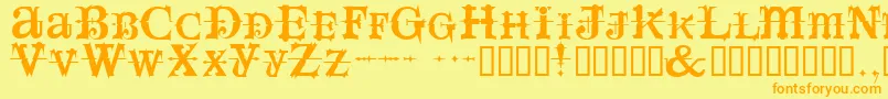 Spaceivey Font – Orange Fonts on Yellow Background