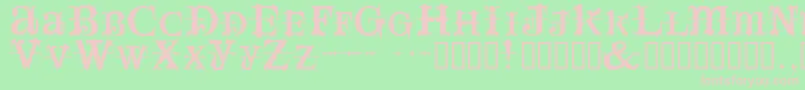 Spaceivey Font – Pink Fonts on Green Background