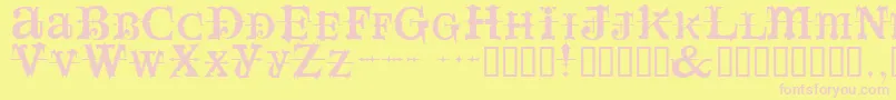 Spaceivey Font – Pink Fonts on Yellow Background