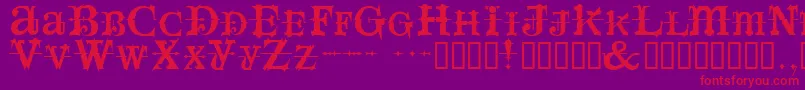 Spaceivey Font – Red Fonts on Purple Background